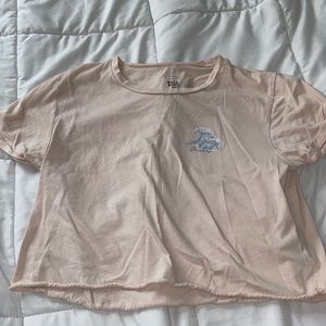 light pink crop top.